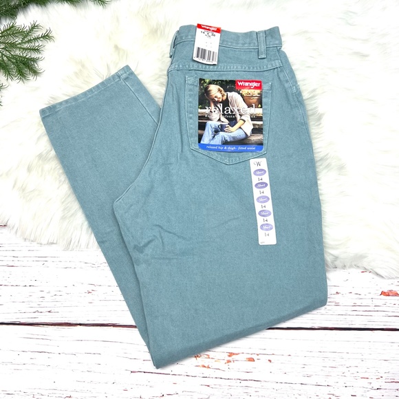 👖NWT🤩 VINTAGE 80s |•WRANGLER•| Deadstock Relaxed Fit SUPER High Rise Jean 14S - Picture 1 of 16